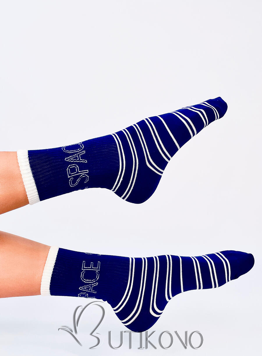 Dámské ponožky SPORTY 4 modrá/bílá