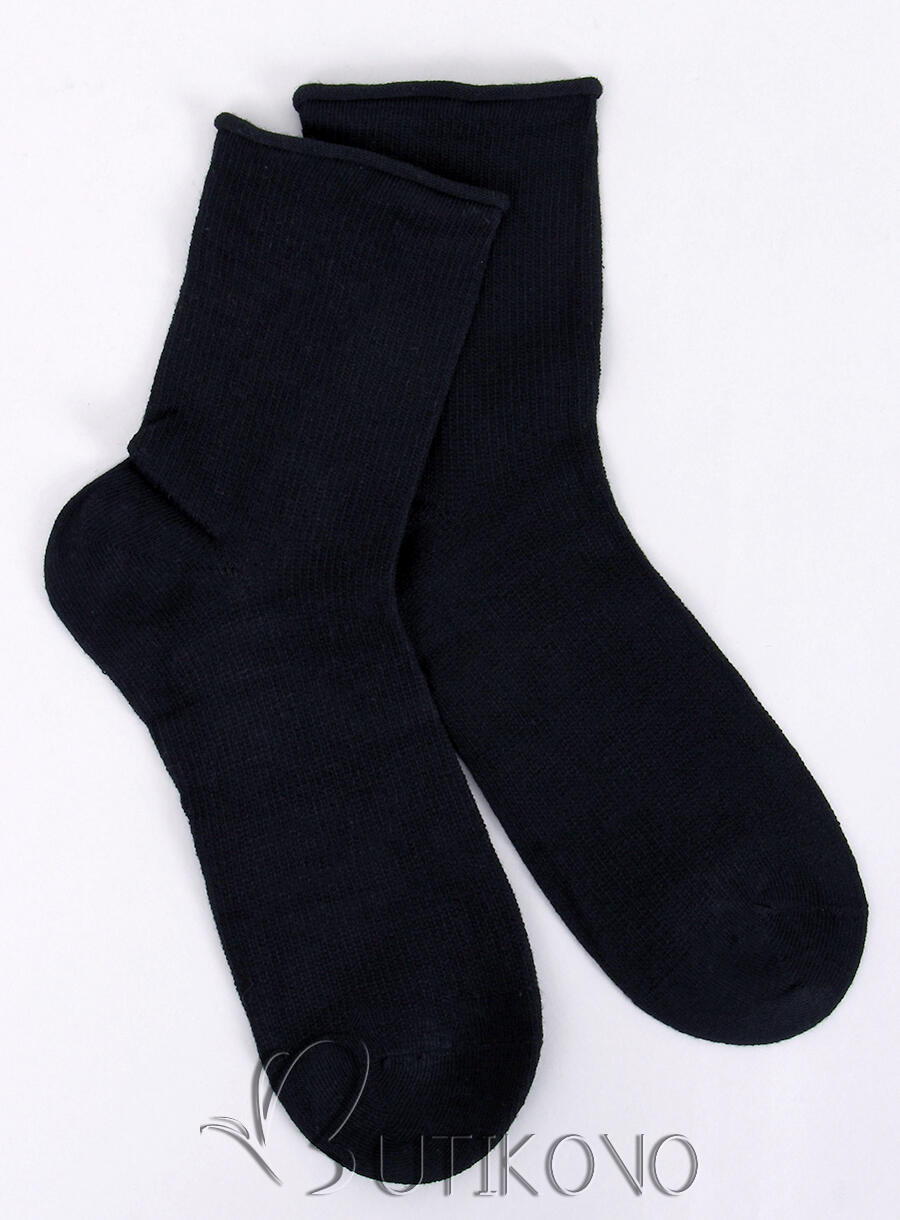 Černé hladké dámské ponožky