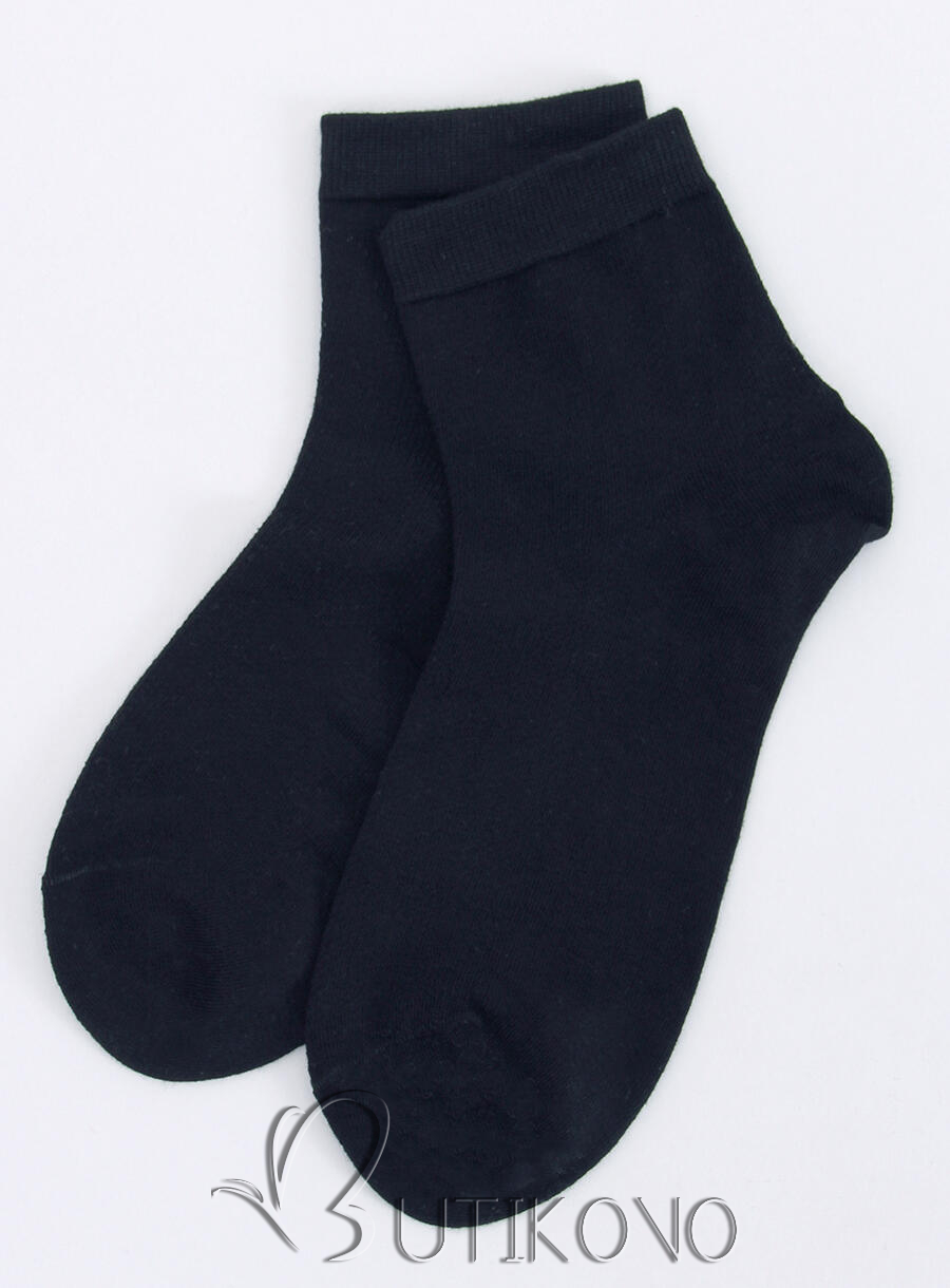 Černé hladké ponožky bez vzoru
