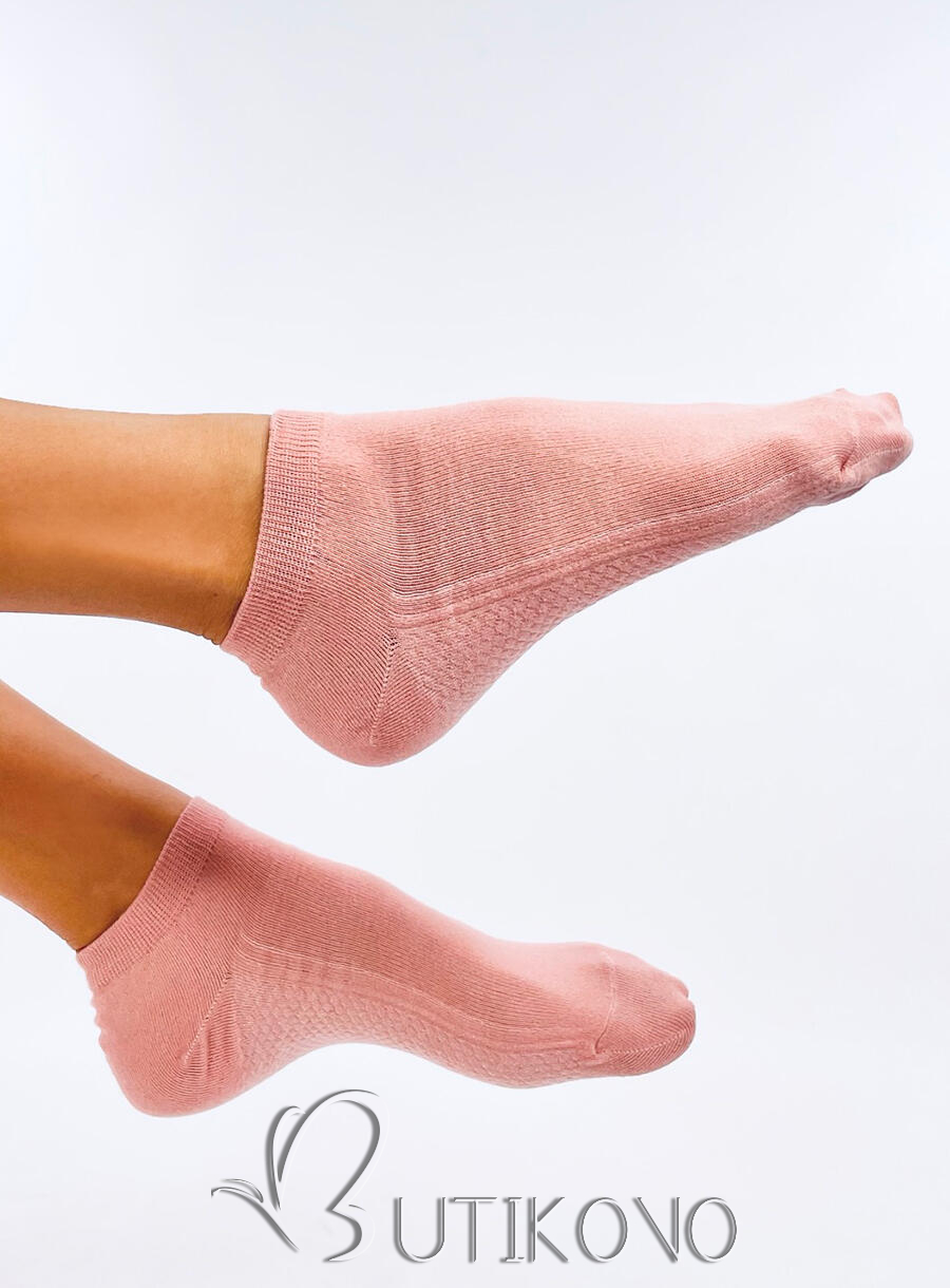 Bavlněné ponožky růžové