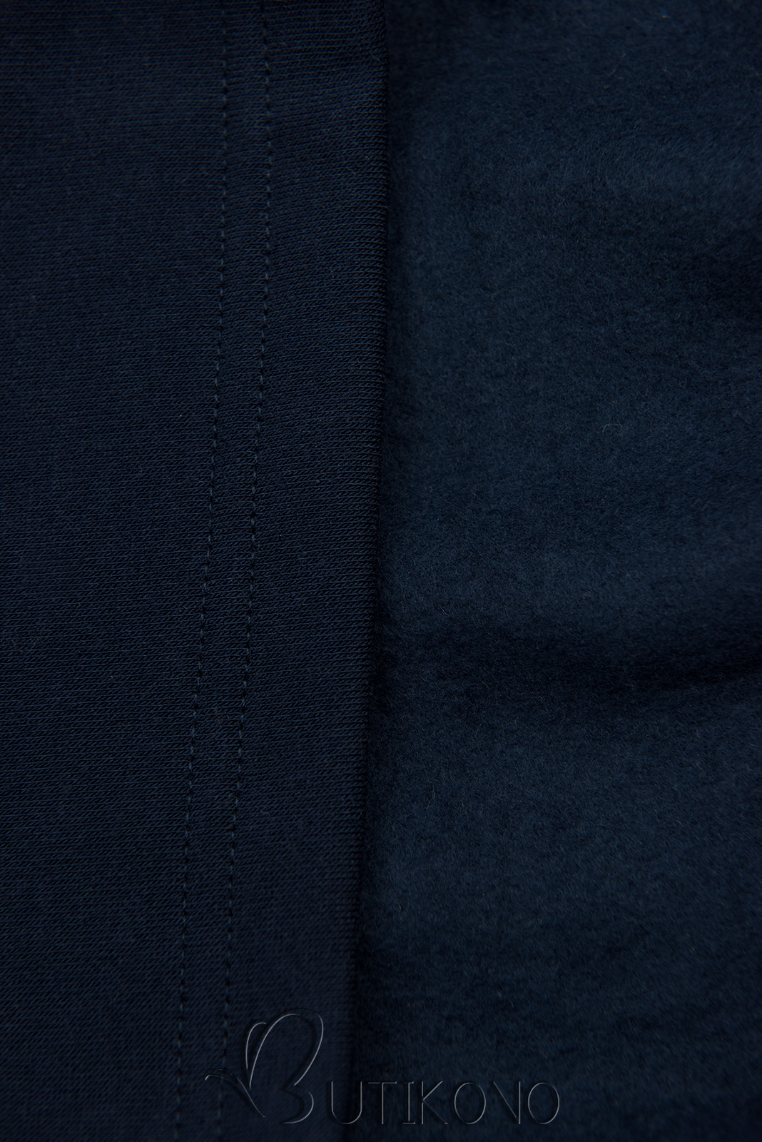 Tmavě modrá prodloužená mikina ve slim střihu