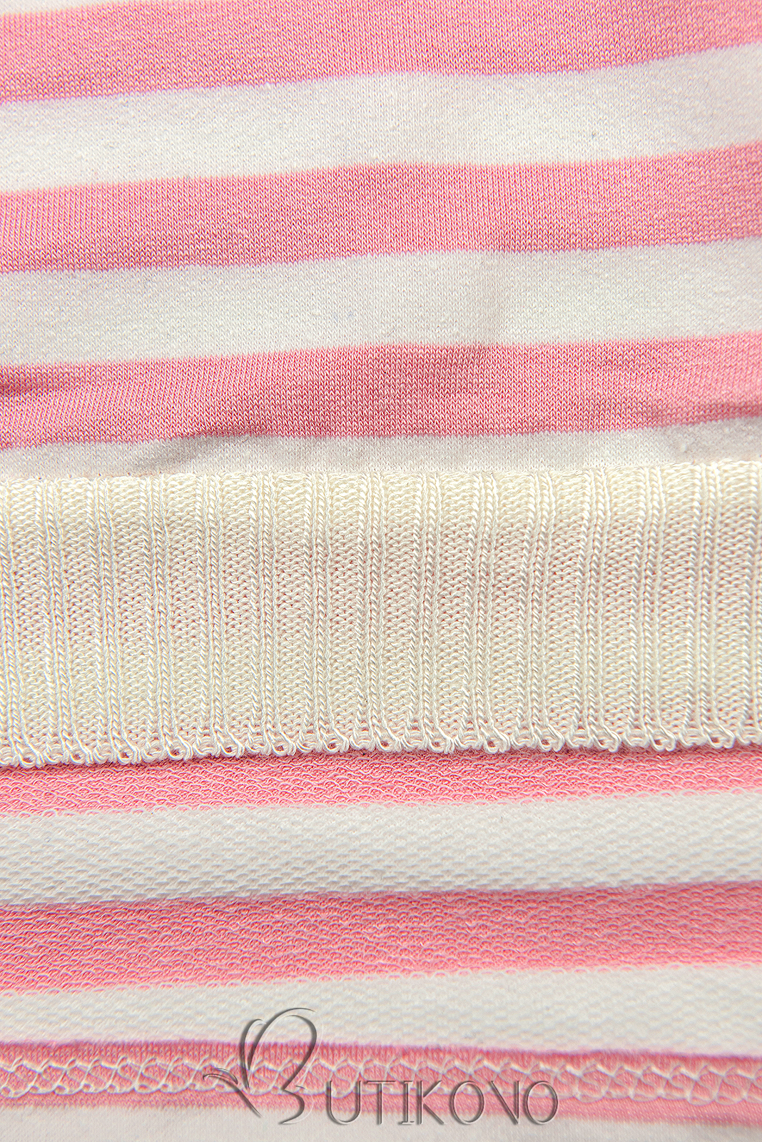 Pruhované tričko růžová/bílá