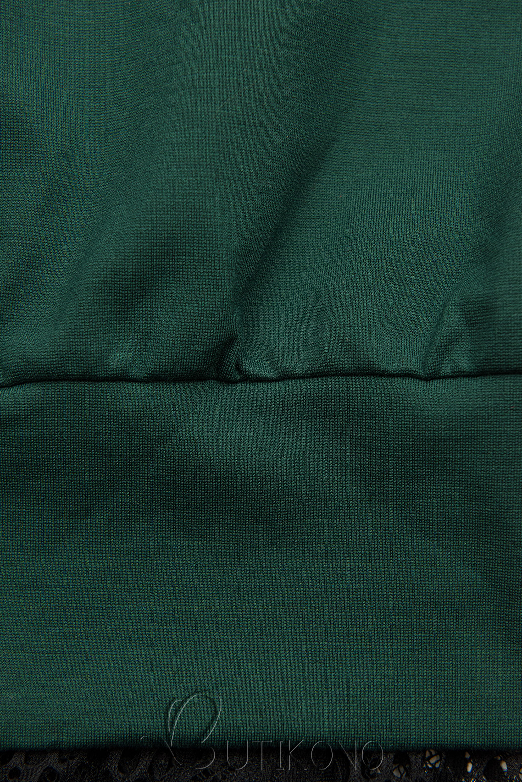 Zelené mikinové šaty s krajkou