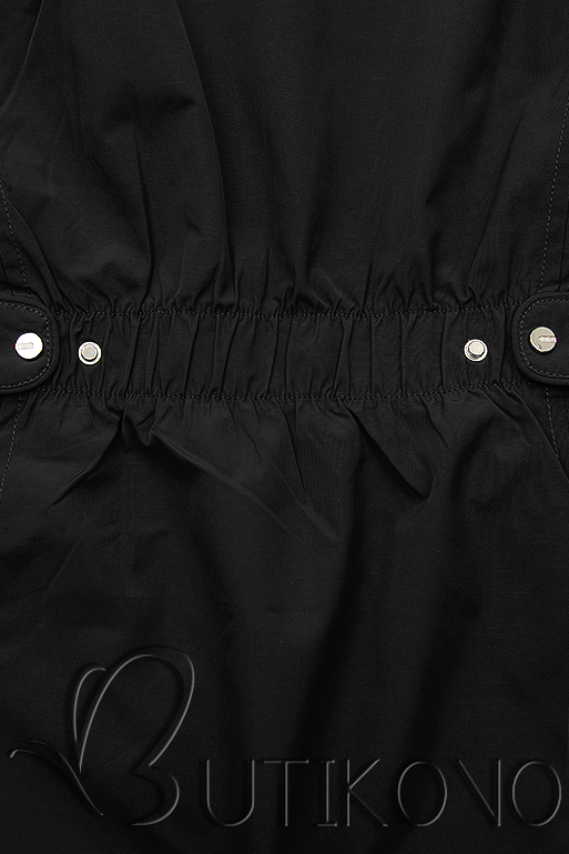 Oboustranná bunda se stahováním černá