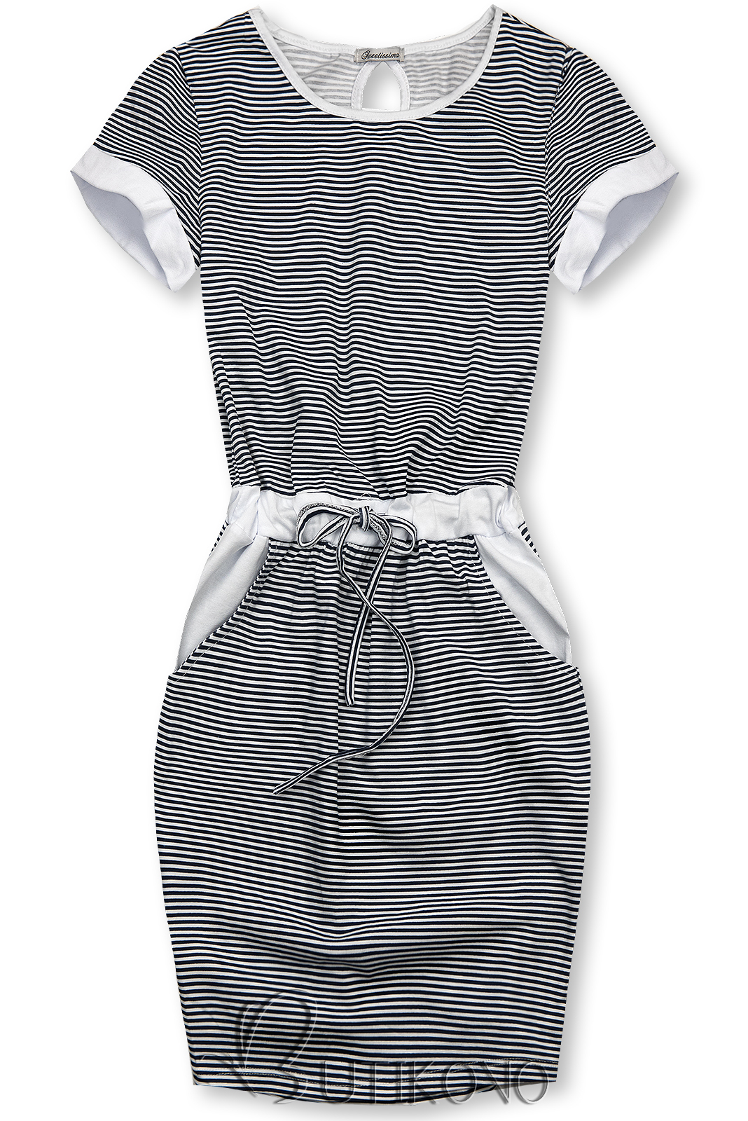 Modro-bílé pruhované šaty IV.