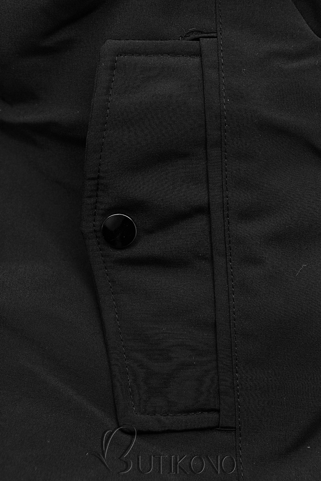 Oboustranná zimní bunda s kožešinou černá/karamel