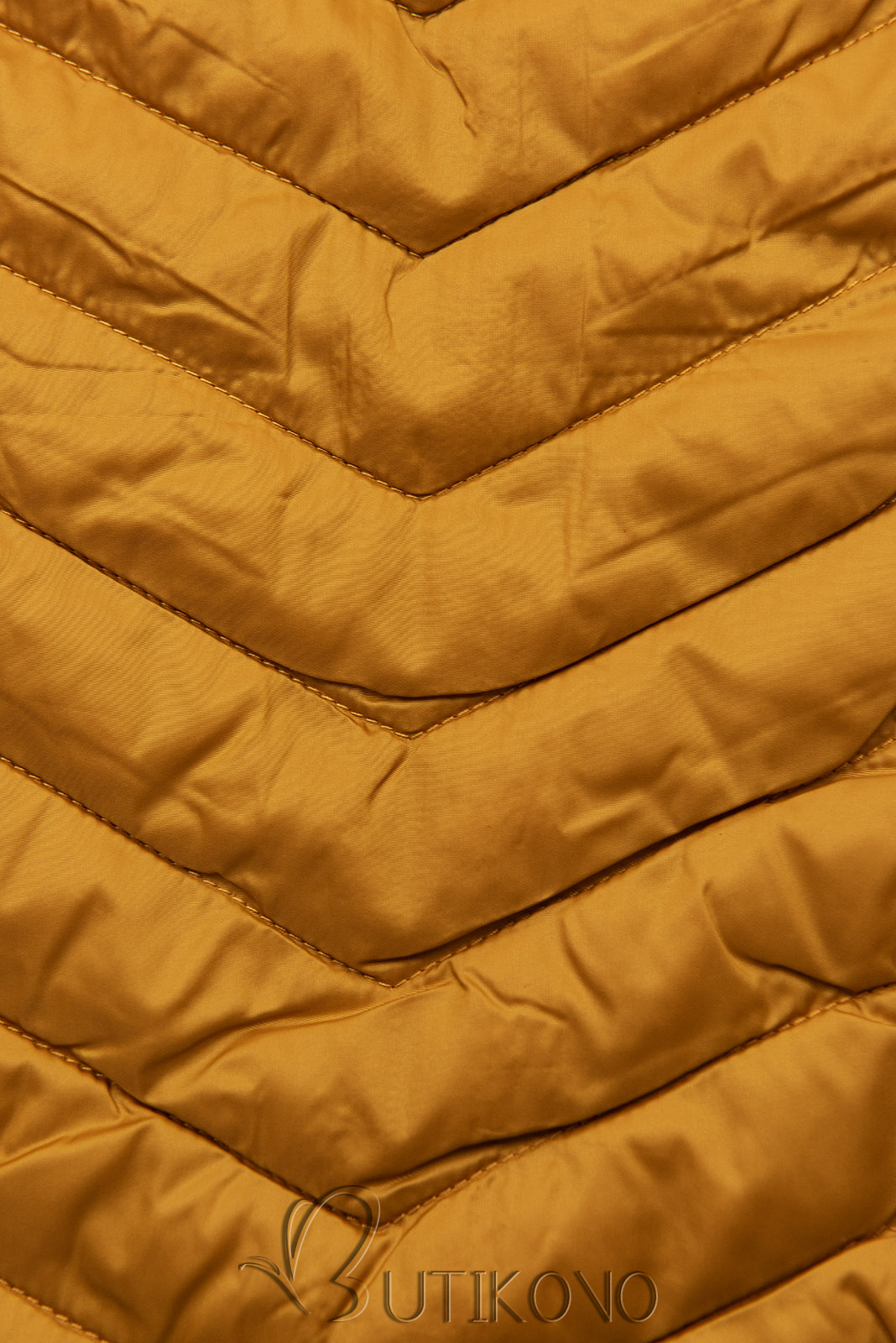 Lehká přechodná bunda hořčicově žlutá