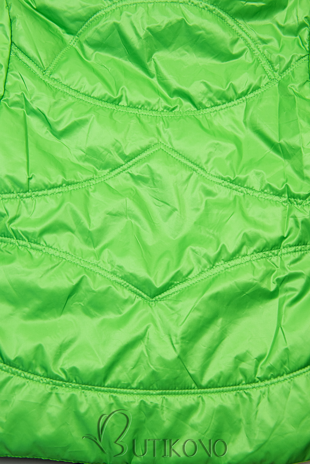 Zelená přechodná bunda s taštičkou