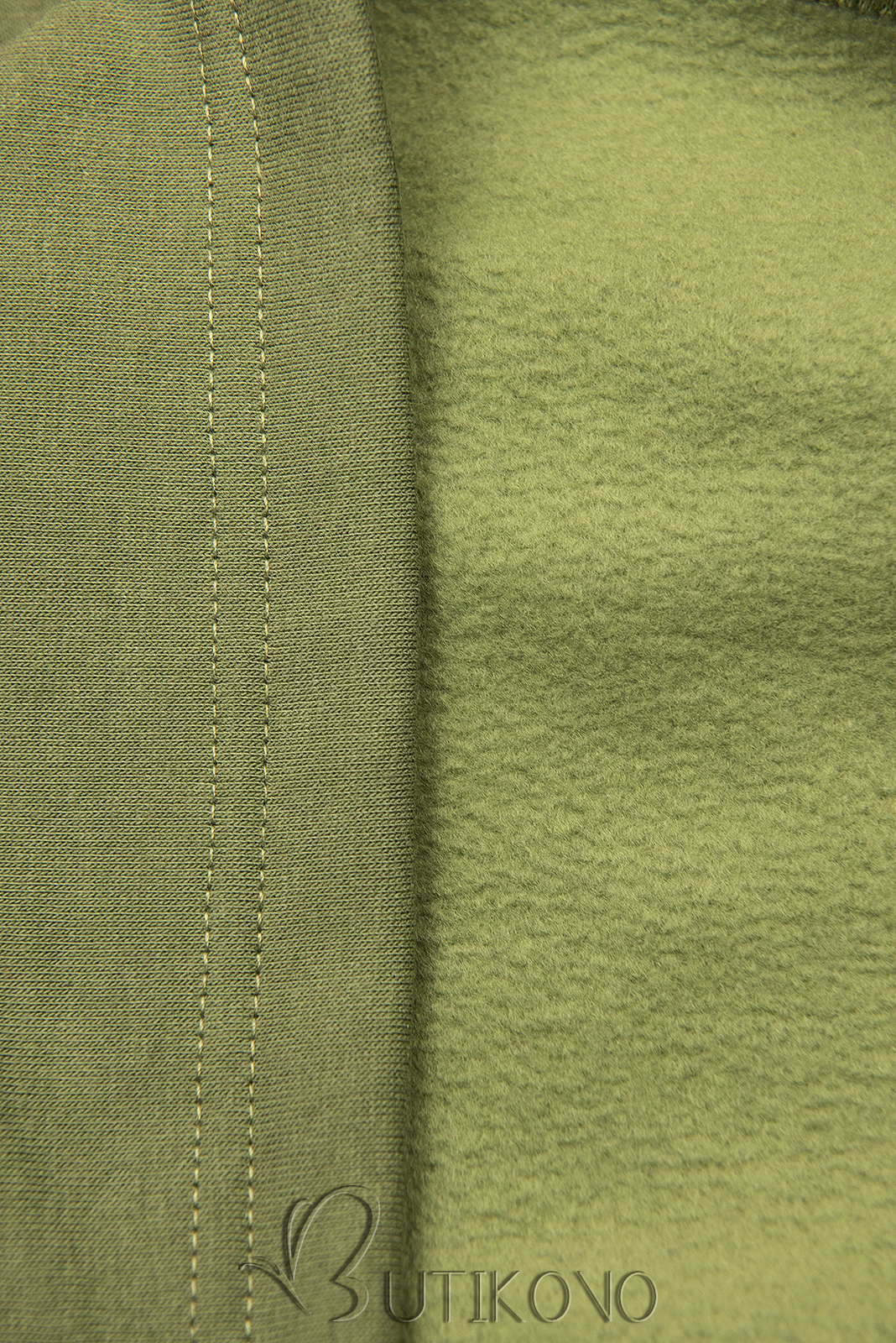 Zelená mikina ve slim střihu