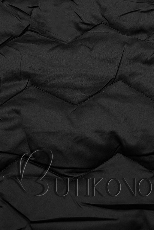 Černá prošívaná bunda na období podzim/zima