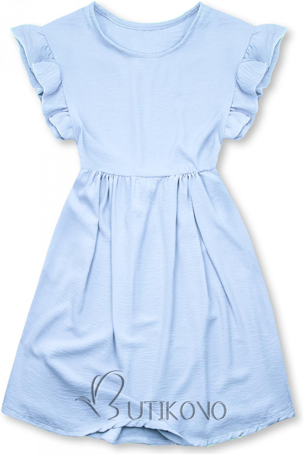 Baby blue letní šaty z viskózy