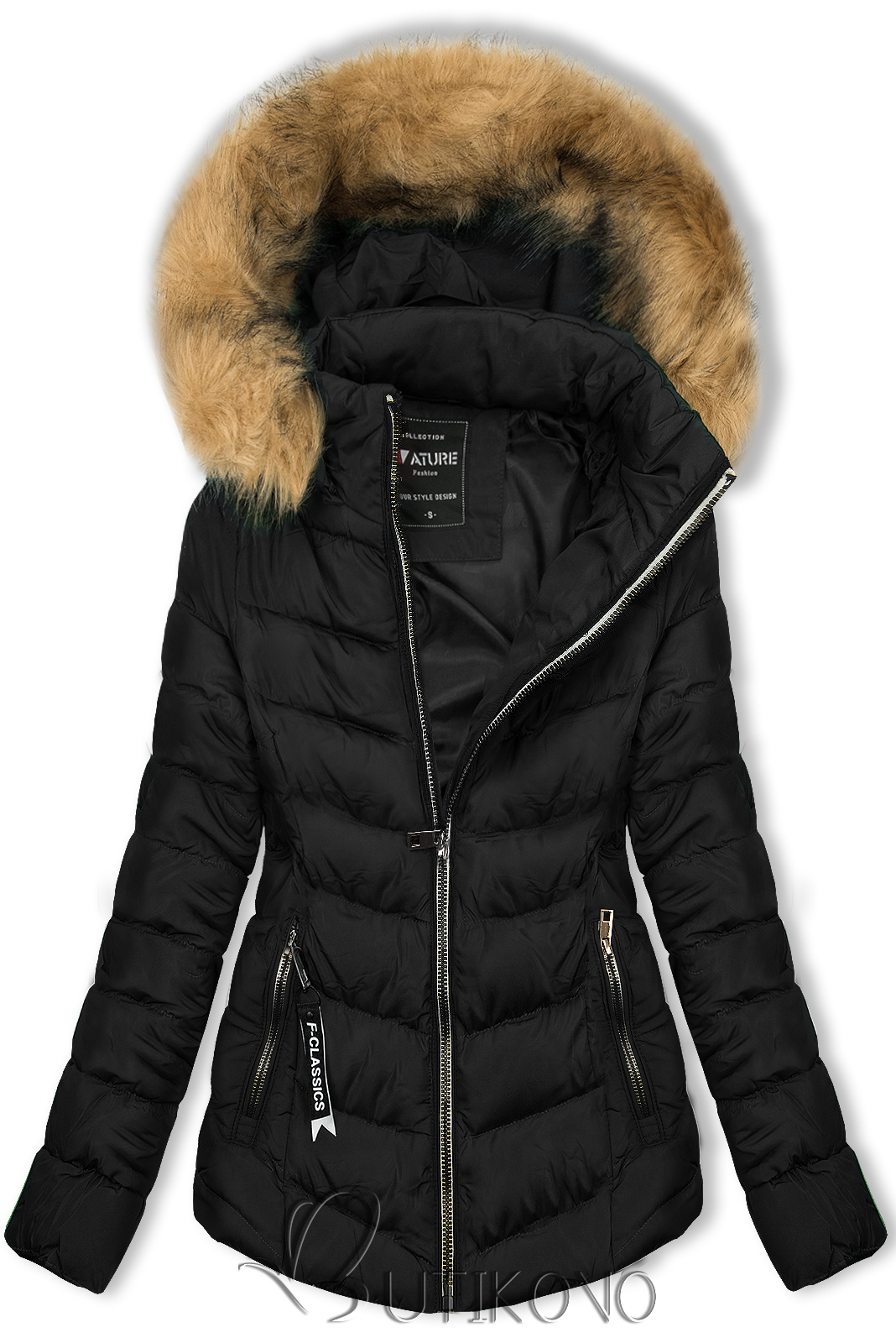 Černá bunda na období podzim/zima