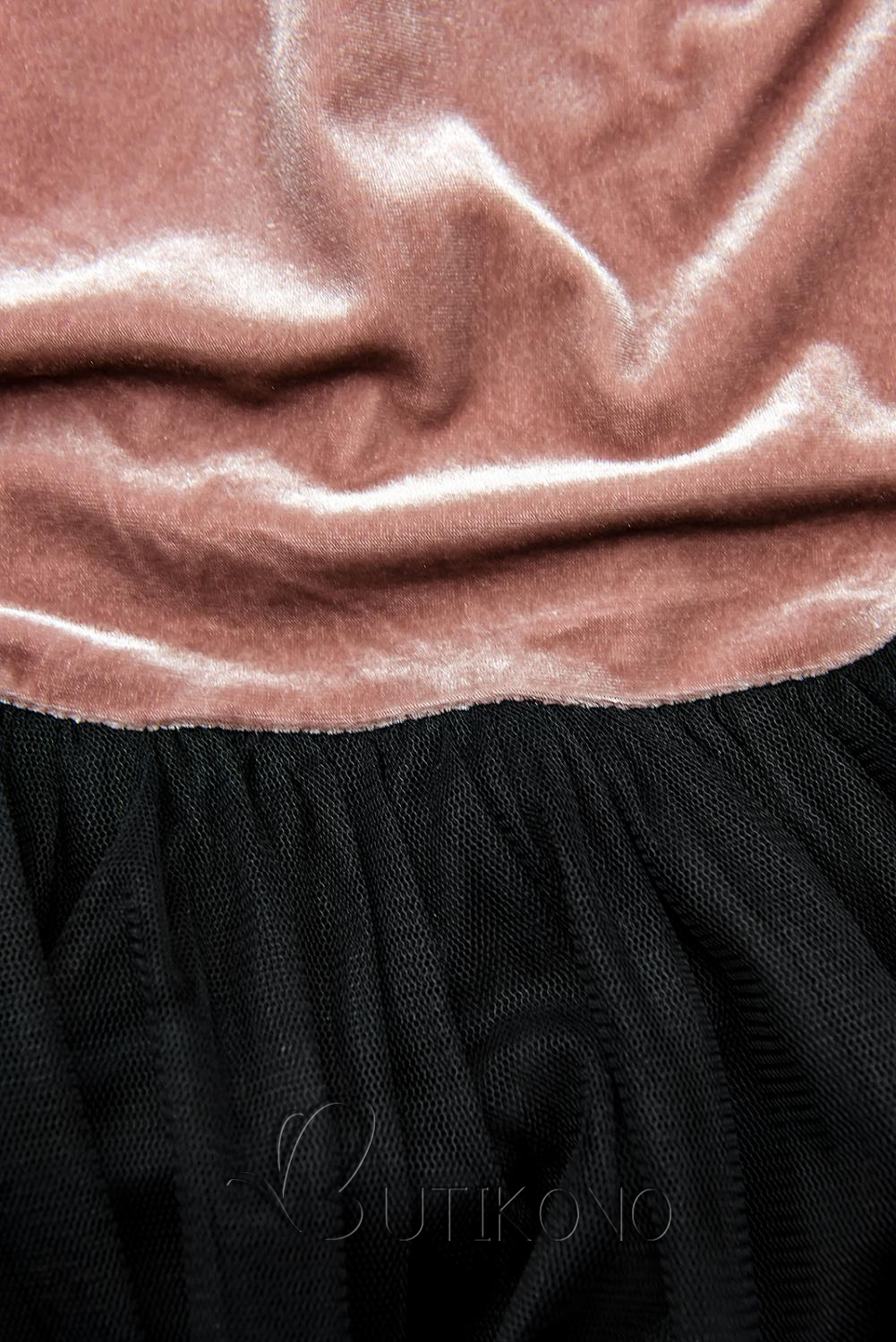 Růžové šaty s tylovou sukní