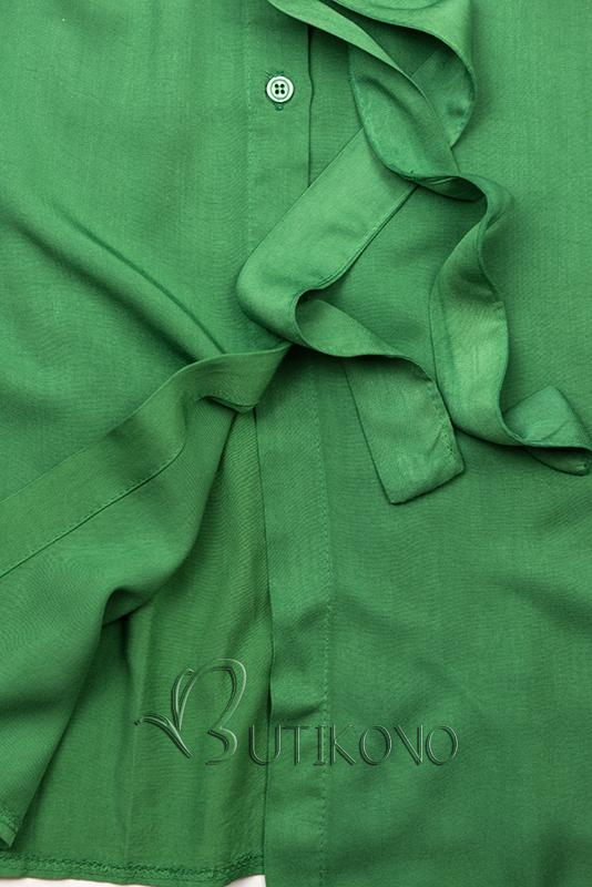 Zelené košilové šaty