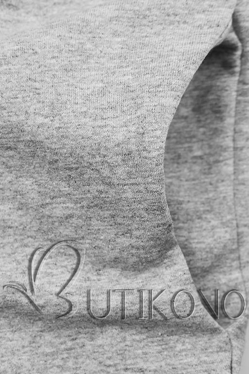 Tunika/Šaty s potiskem v šedé barvě