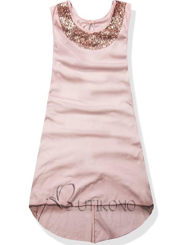 Růžové šaty B1014