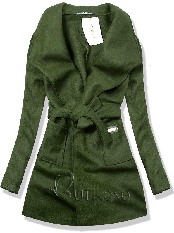Zelený podzimní kabát 6738
