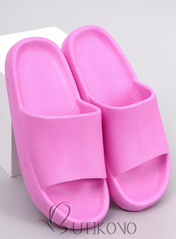 Dámské gumové pantofle růžové