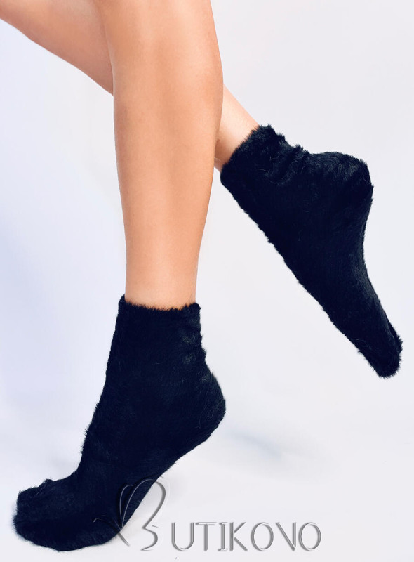 Černé hřejivé ponožky na zimu