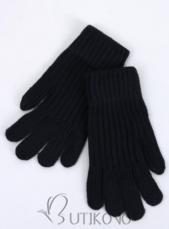 Hřejivé dámské rukavice černé