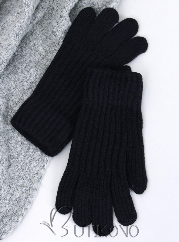 Hřejivé dámské rukavice černé