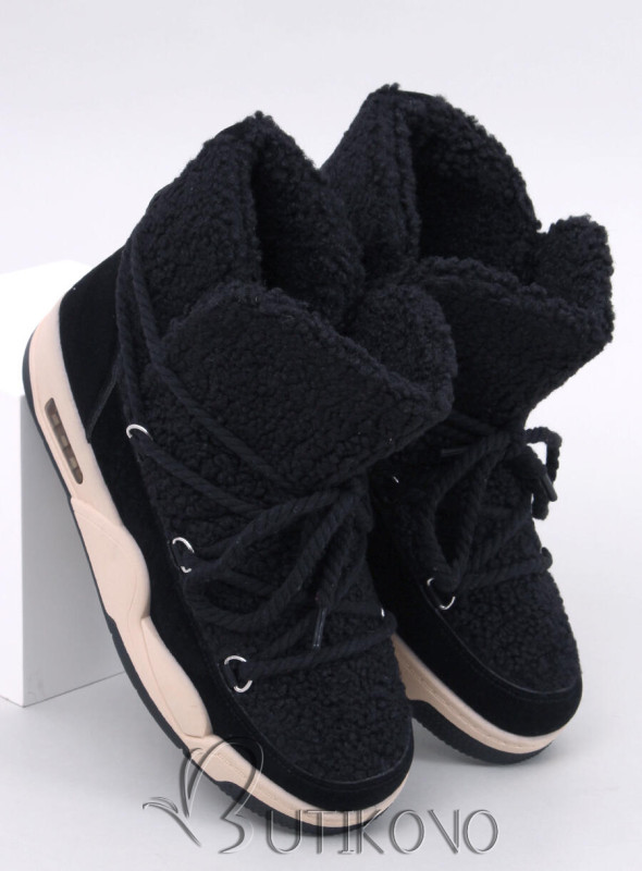 Sněhule ve stylu sneakers černé