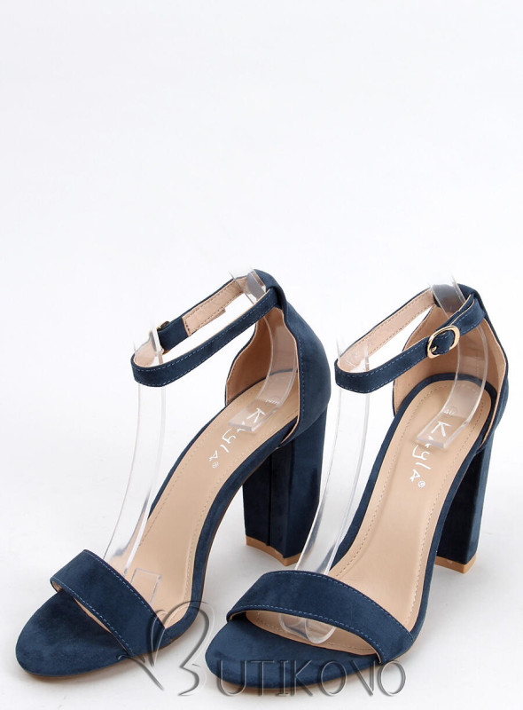 Elegantní dámské sandály tmavě modré