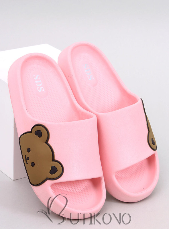 Růžové pantofle TEDDY