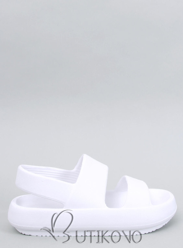 Bílé pěnové sandály