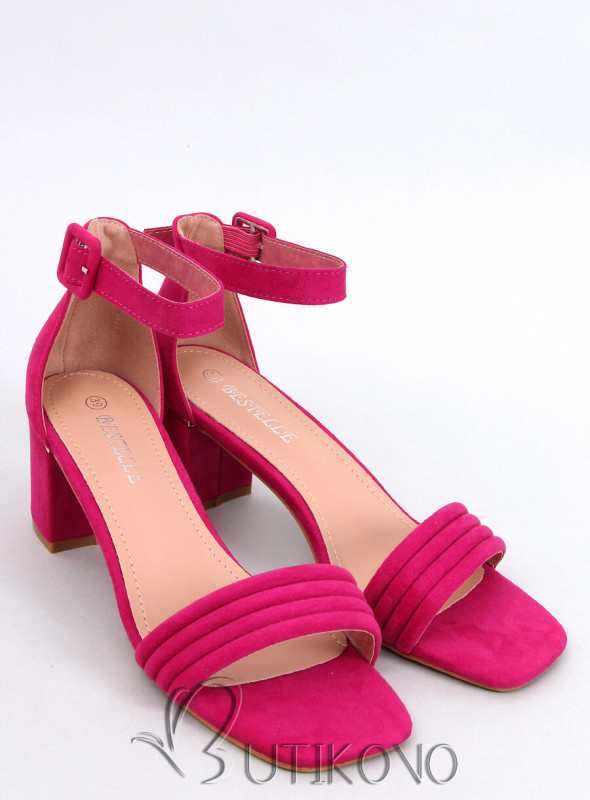 Nízké sandály z ekosemiše růžové