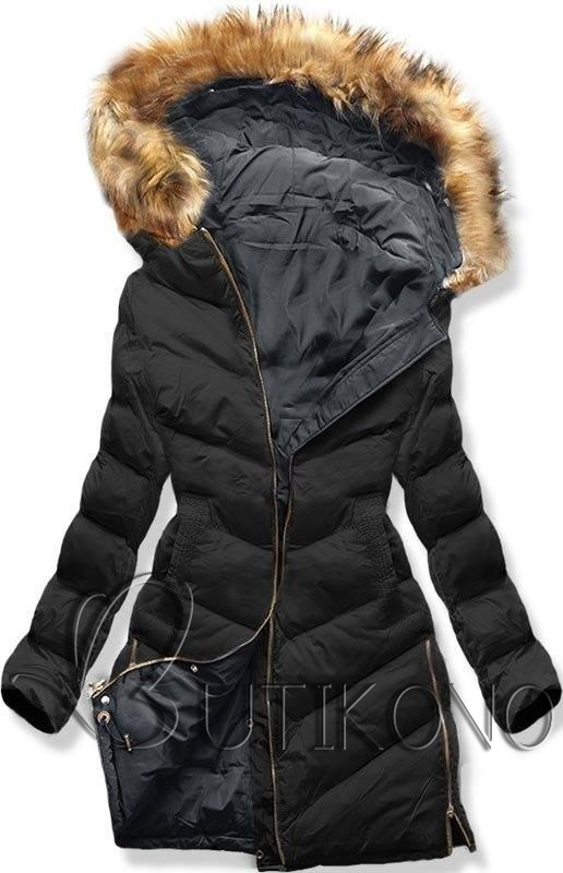 Šedo/černá oboustranná zimní bunda