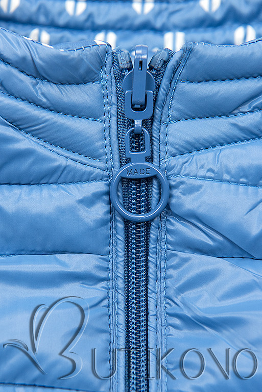 Modrá krátká oboustranná bunda