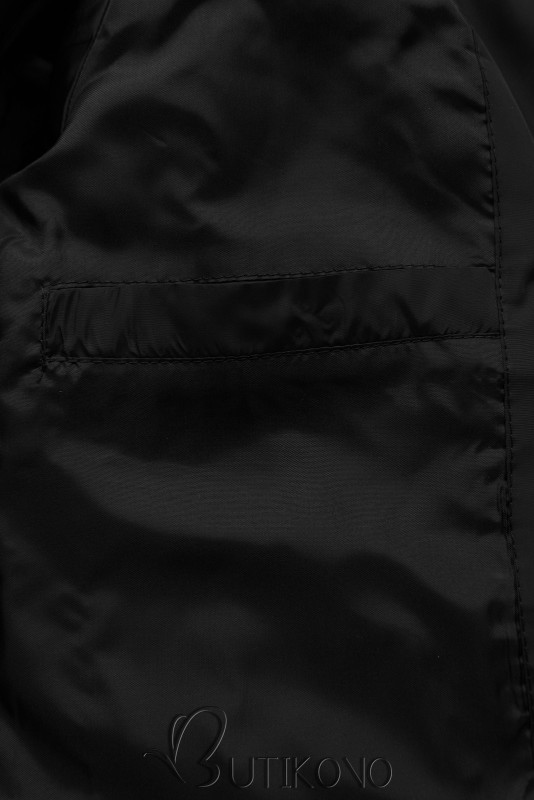 Prošívaná bunda na přechodné období černá