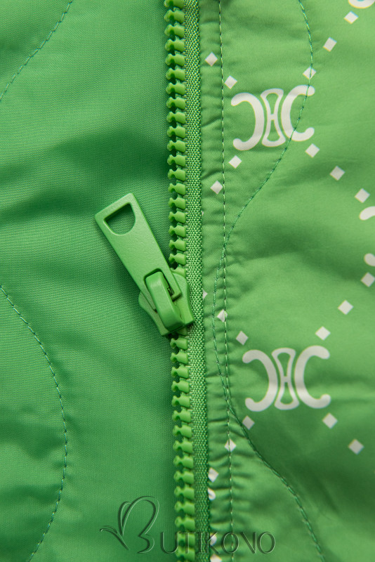 Zelená vesta se vzorem
