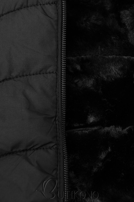 Oboustranná zateplená bunda černá