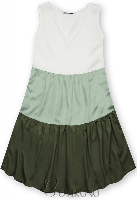 Letní šaty z viskózy bílá/mátová/zelená