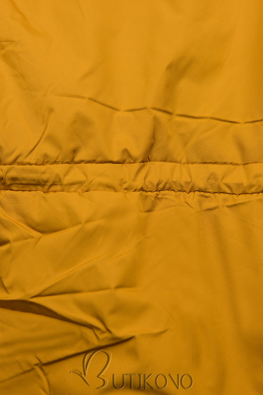 Hořčicově žlutá prošívaná lehká bunda