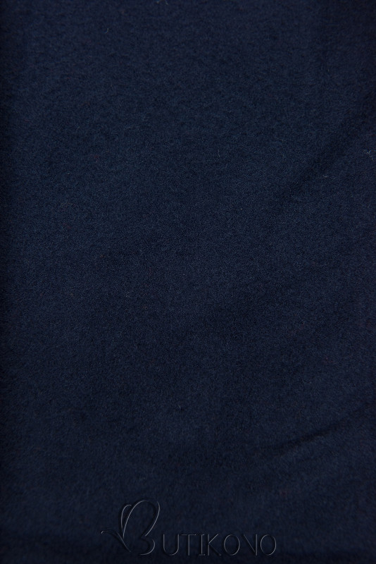 Tmavě modrá dlouhá mikina s kapucí