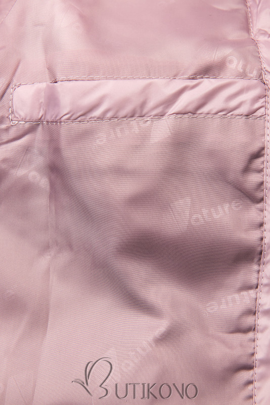 Světle růžová lehká přechodná bunda