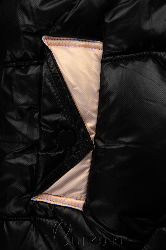 Černá dětská bunda s odnímatelnou kapucí