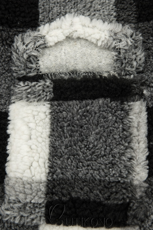 Černo-bílý košilový kardigan