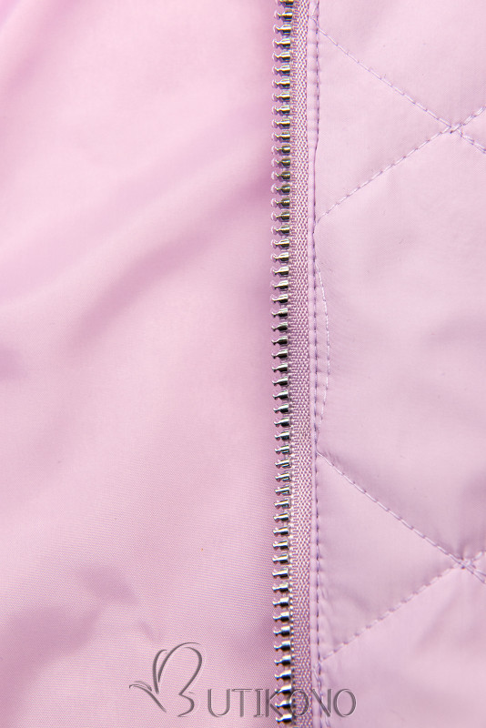Prošívaná vesta v lila barvě