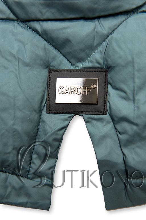 Tyrkysově zelená prošívaná bunda na podzim/zimu