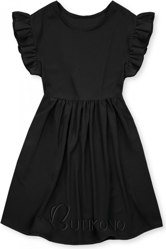 Černé letní šaty z viskózy