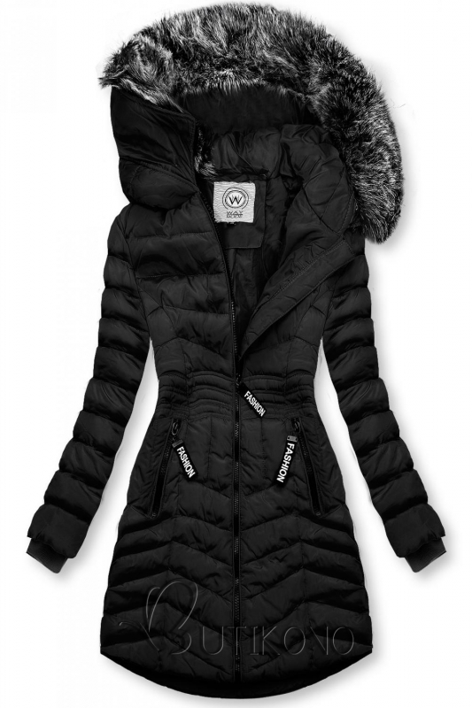 Černá zimní bunda FASHION