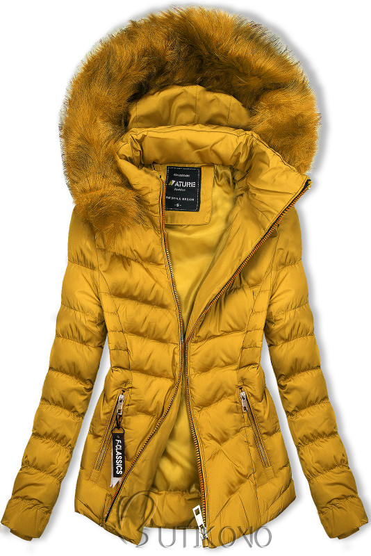 Hořčicově žlutá bunda na období podzim/zima