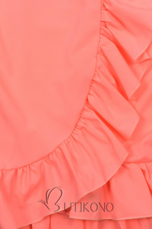Neonově oranžové šaty BE LOVE/O'la Voga