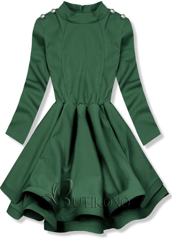Zelené elegantní šaty s kruhovou sukní