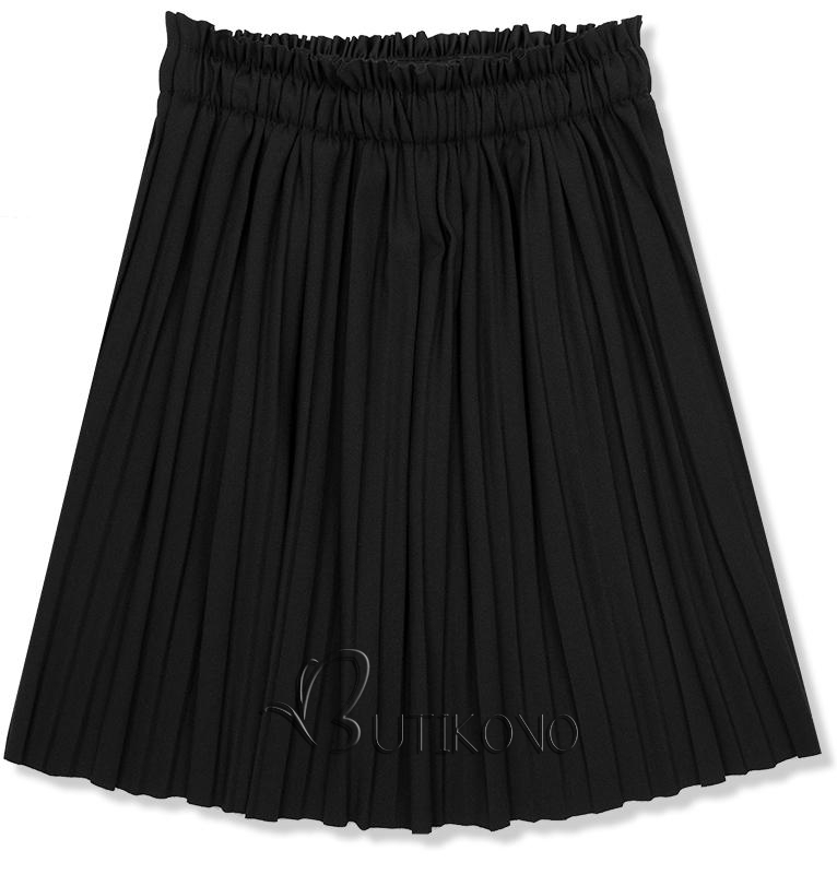 Černá krátká skládaná sukně