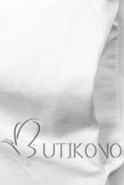 Tunika/Šaty s potiskem v bílé barvě
